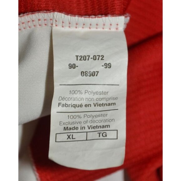 Champion Men's Red Button Front Baseball Jersey Size XL V-Neck Bullseye Racing - Picture 8 of 9